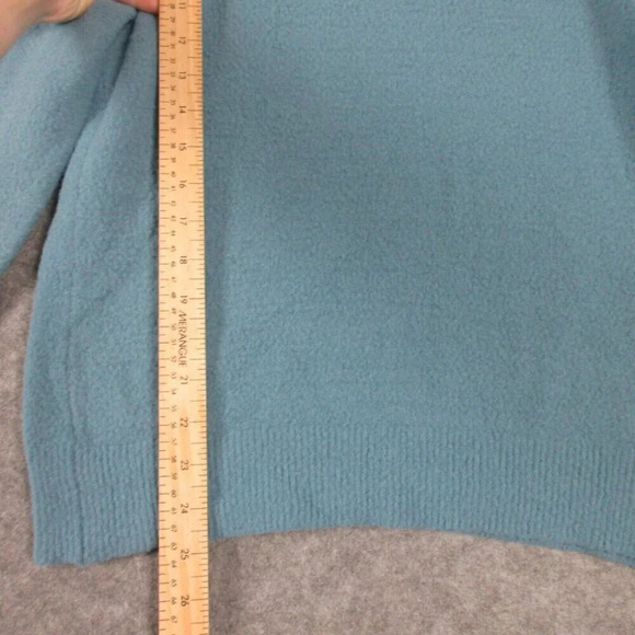 Aritzia Wilfred Free Womens Crewneck Pullover Sweater Knit Sweatshirt Blue L 270 - Picture 8 of 10